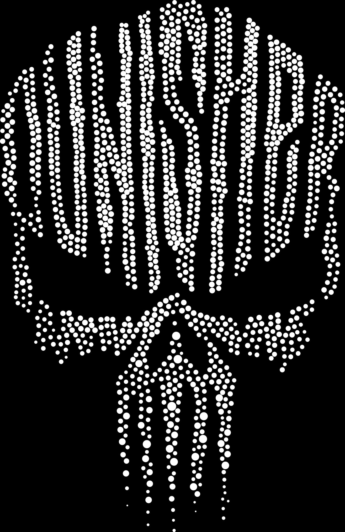 Punisher Rhinestone Crystals Transfer Bling Hot Fix Iron on Patch Motif Digital Design